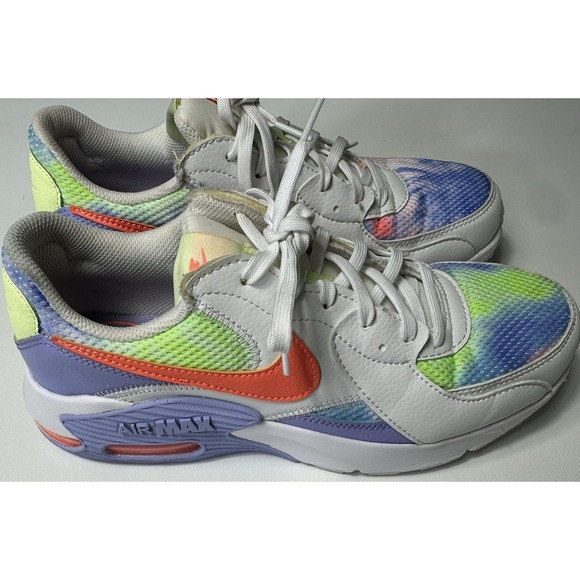 Nike Air Max Excee DV9617-100 Women's 8.5 Tie Dye White Multicolor Sneakers - Picture 7 of 10